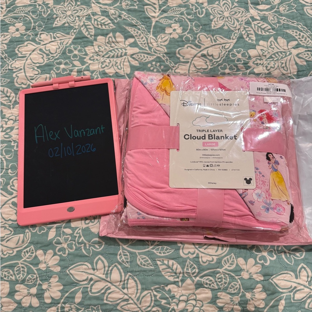Little Sleepies Princess Garden cloud blanket